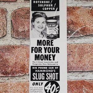 1950 Hammonds Slug Shot More for Your Money Smiling Old Woman Proud Vtg Print Ad